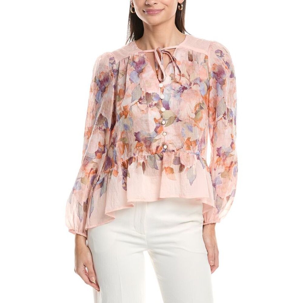 Tahari Asl Womens Blouse, Pink